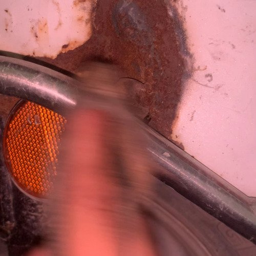 Rusted scooty body cleaning