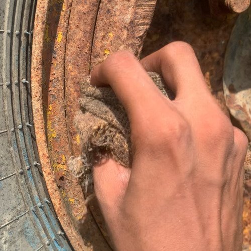 Rusted wheel cleaning