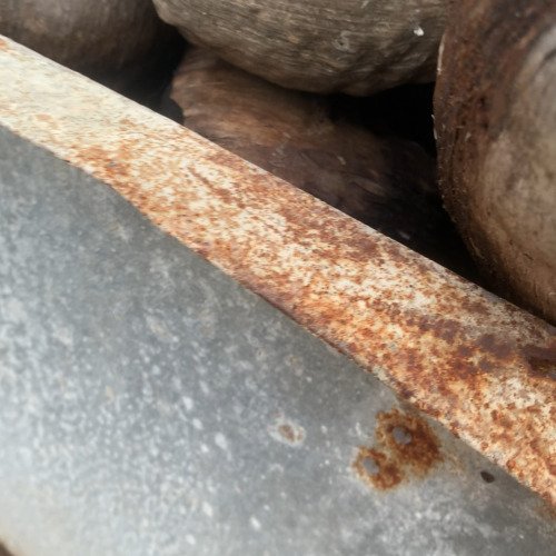 Cleaning old rusted angle