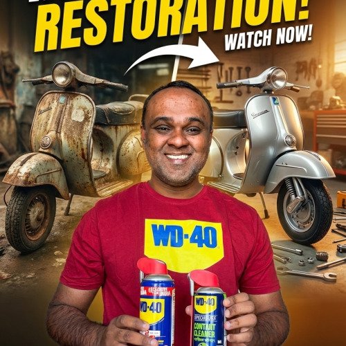 Restoring a 20 year old scooter using WD-40