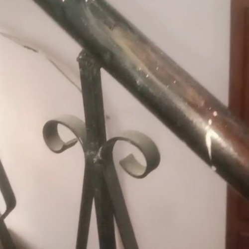 Stair railing cleaning
