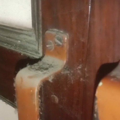 Wooden gate handle cleaning