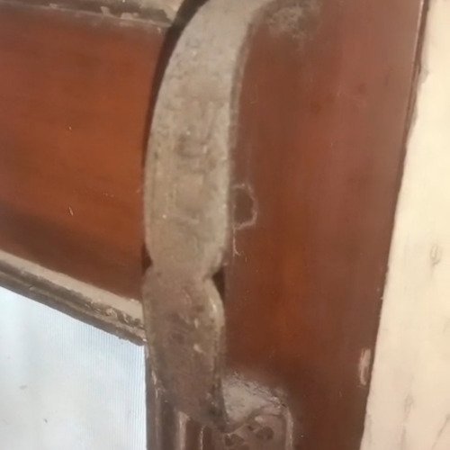 Wooden gate handle cleaning