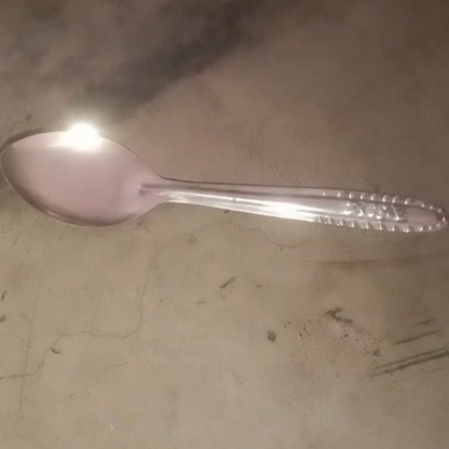 Steel spoon cleaning