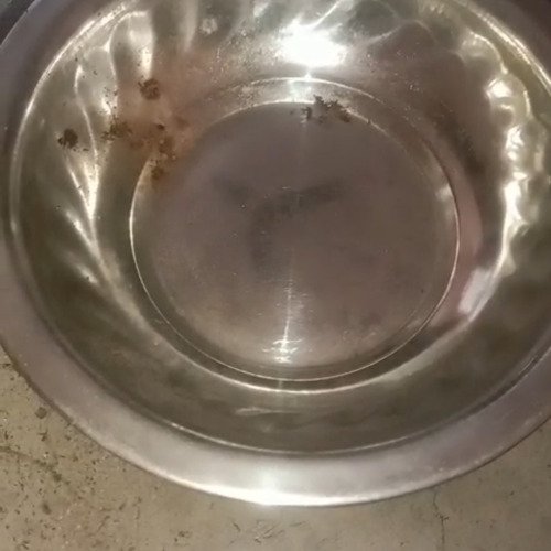 Steel bowl cleaning