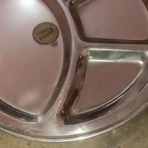 Dirty thali cleaning