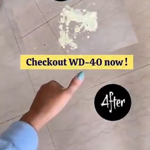 Years of paint stains removed easily using WD-40