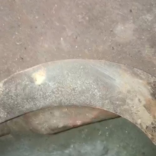 Rusted sickle cleaning