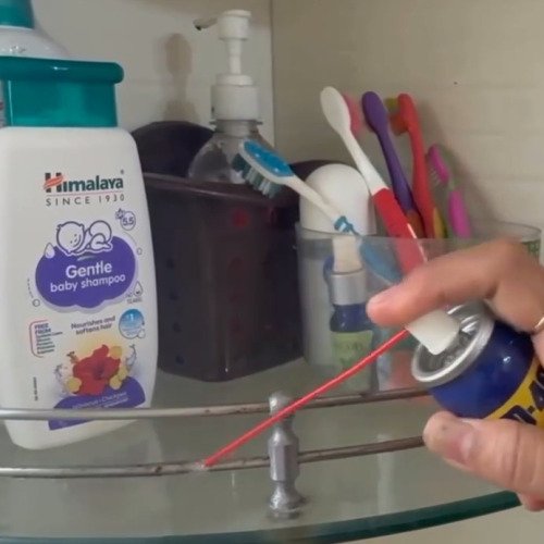 Bathroom Rack Cleaning & Door Noise Fix with WD-40