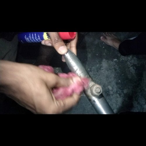 Steel pipe line cleaning