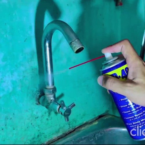 Cleaning of Tap water tap using WD 40