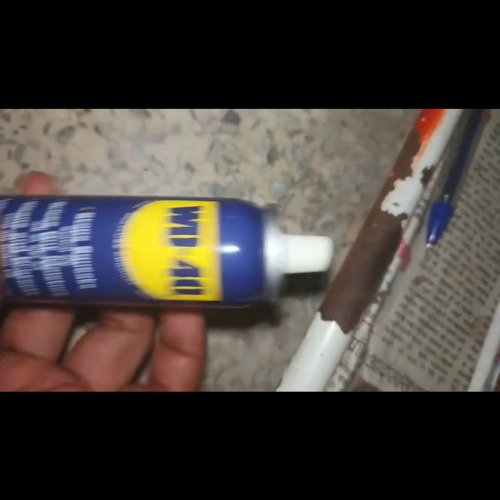 Rusted pipe cleaning