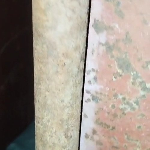 Rusted iron rode cleaning