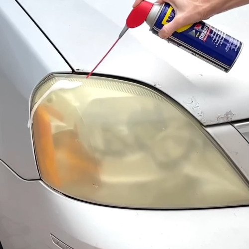 Cleaning Headlight of car