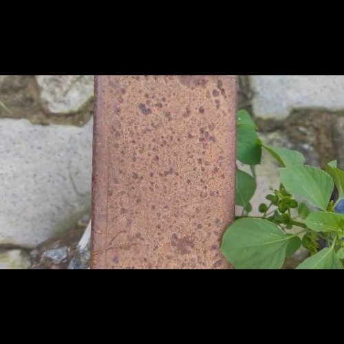 Rusted iron metal cleaning