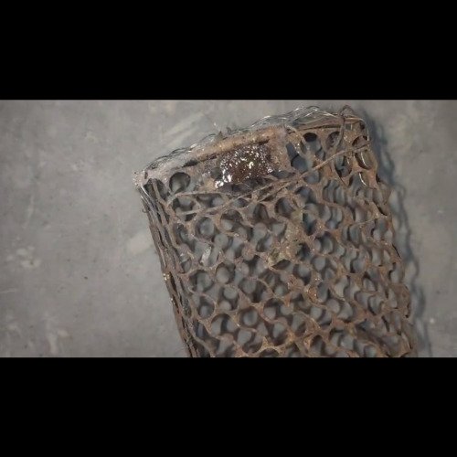 Broken old cage cleaning