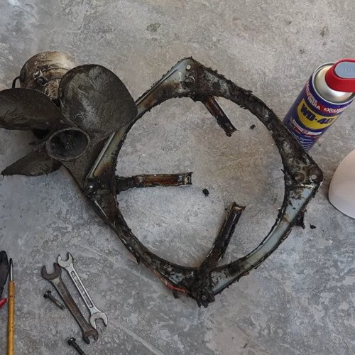 Cleaning old fan and gas stove