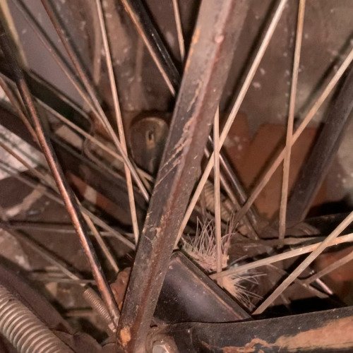 Bycle iron pipe cleaning