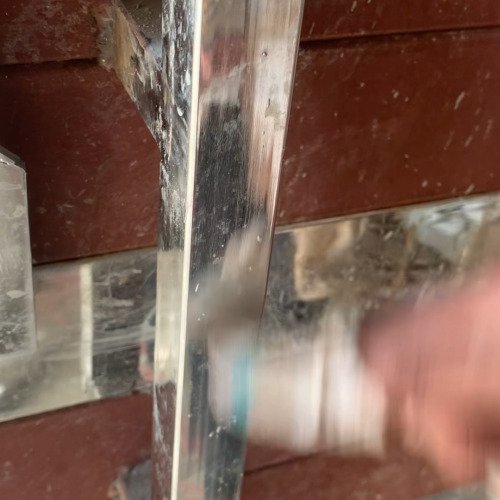 Door steel handle cleaning