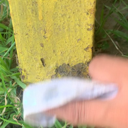 Painted iron beam cleaning